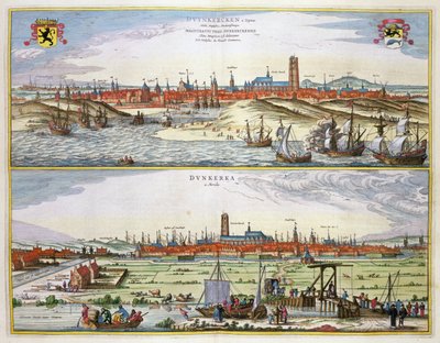 Die Stadt Dünkirchen während der spanischen Besatzung, veröffentlicht in Amsterdam, 1649 von Joan Blaeu